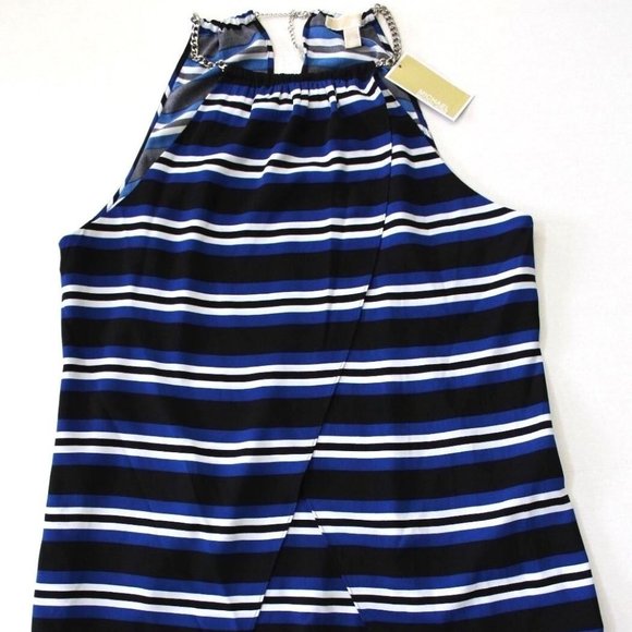 Michael Kors Tulip Front Chain Halter Blouse Size 12 - Picture 1 of 8